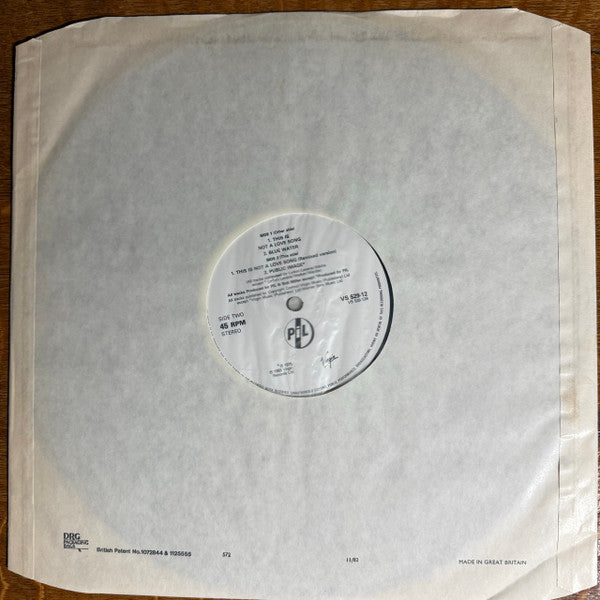 PiL* : This Is Not A Love Song (12", Single)