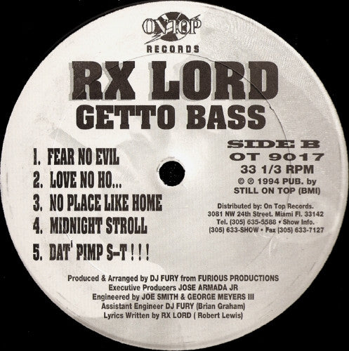 RX Lord : Ghetto Bass (LP, Album)