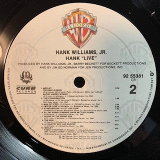 Hank Williams, Jr.* : Hank Live (LP, Album)