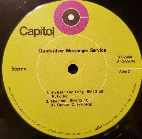 Quicksilver Messenger Service : Quicksilver Messenger Service (LP, Album, RE, Los)