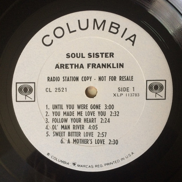 Aretha Franklin : Soul Sister (LP, Album, Mono, Promo)