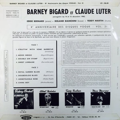 Barney Bigard - Claude Luter : Clarinet X 2 (LP, Album, Mono)