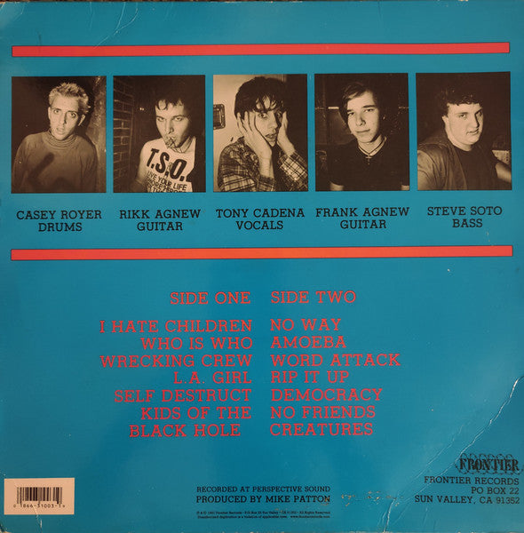 Adolescents : Adolescents (LP, Album, RE)