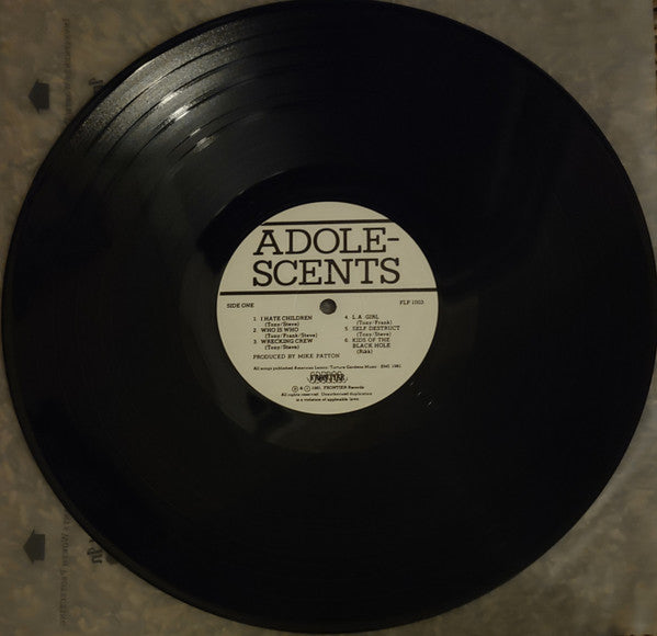 Adolescents : Adolescents (LP, Album, RE)