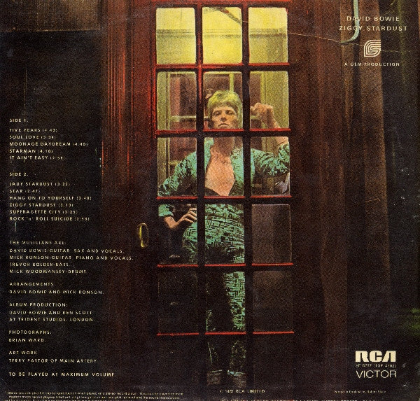 David Bowie : The Rise And Fall Of Ziggy Stardust And The Spiders From Mars (LP, Album, RE, 'St)