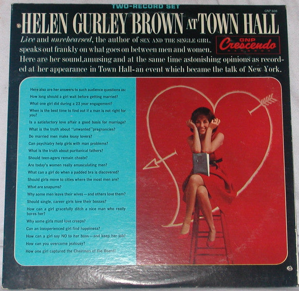 Helen Gurley Brown : At Town Hall (2xLP, Album, Gat)