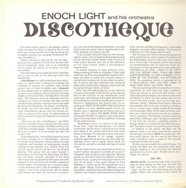 Enoch Light And His Orchestra : Discotheque: Dance Dance Dance (LP, Album, Mono)