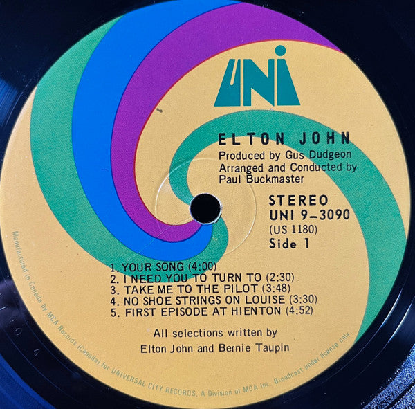 Elton John : Elton John (LP, Album, RE, Gat)
