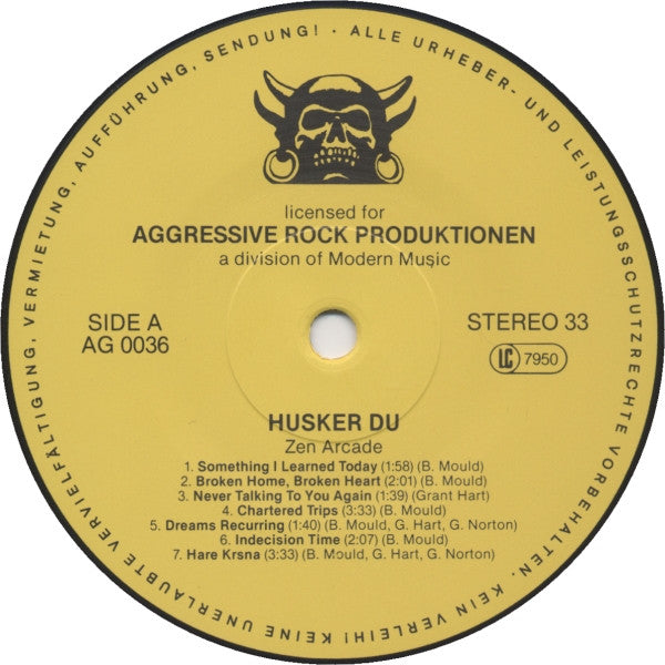 Hüsker Dü : Zen Arcade (2xLP, Album, Gat)