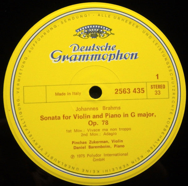 Johannes Brahms, Pinchas Zukerman, Daniel Barenboim : Die Violinsonaten - The Violin Sonatas / Die Bratschensonaten - The Viola Sonatas (3xLP + Box)
