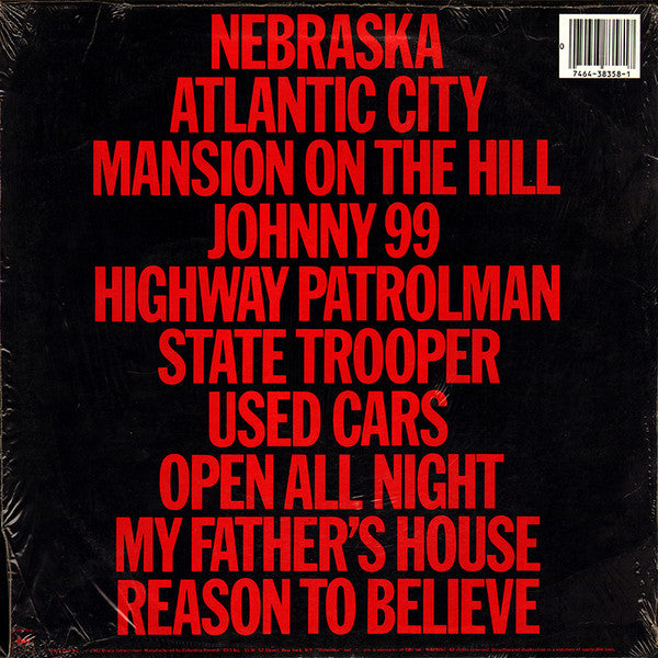 Bruce Springsteen : Nebraska (LP, Album, Pit)