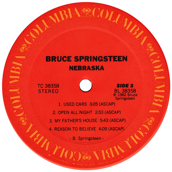 Bruce Springsteen : Nebraska (LP, Album, Pit)