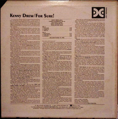 Kenny Drew, Sam Noto, Charles McPherson, Leroy Vinnegar, Frank Butler : For Sure! (LP, Album)
