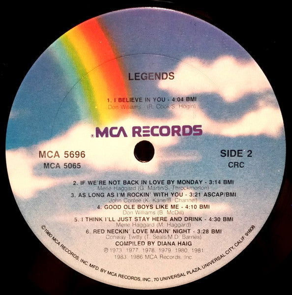 Various : Legends (LP, Comp, Club, CRC)
