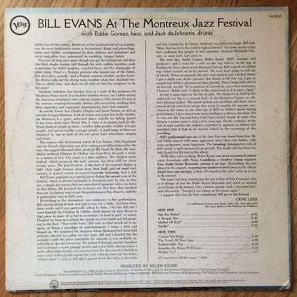 Bill Evans : At The Montreux Jazz Festival (LP, Album, Promo, Yel)