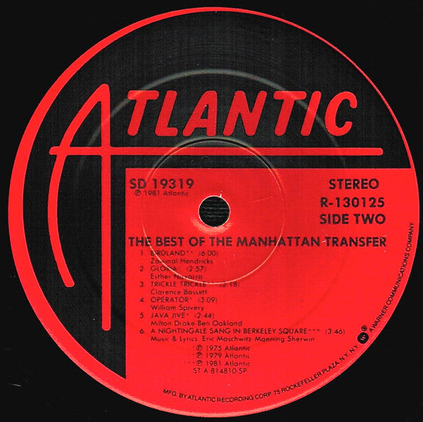 The Manhattan Transfer : The Best Of The Manhattan Transfer (LP, Comp, Club, RCA)