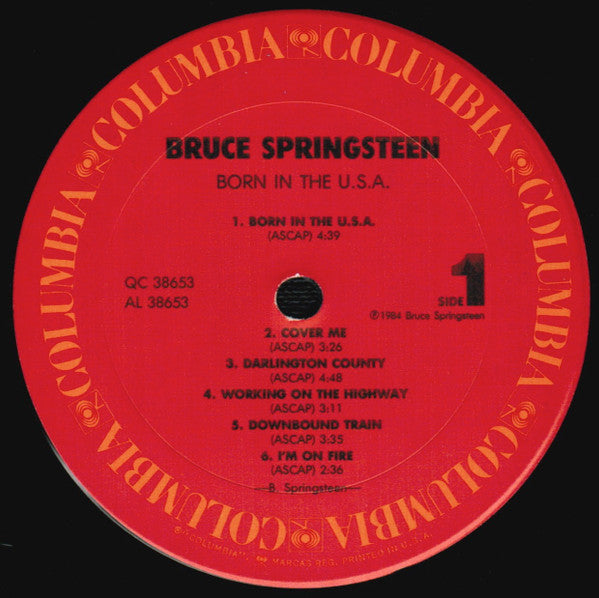 Bruce Springsteen : Born In The U.S.A. (LP, Album, Pit)