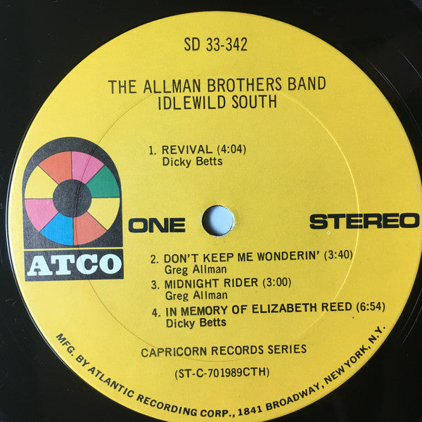 The Allman Brothers Band : Idlewild South (LP, Album, Ter)