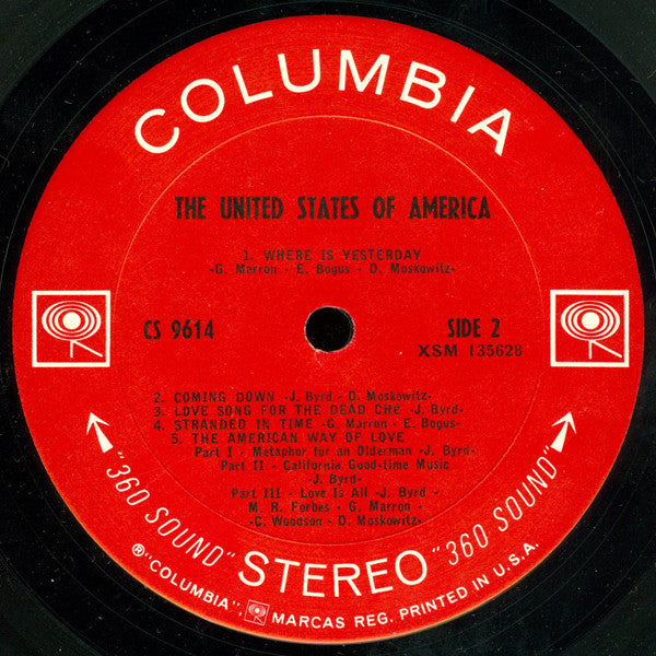 The United States Of America : The United States Of America (LP, Album)