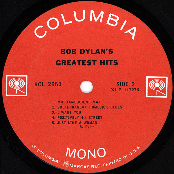 Bob Dylan : Bob Dylan's Greatest Hits (LP, Comp, Mono)