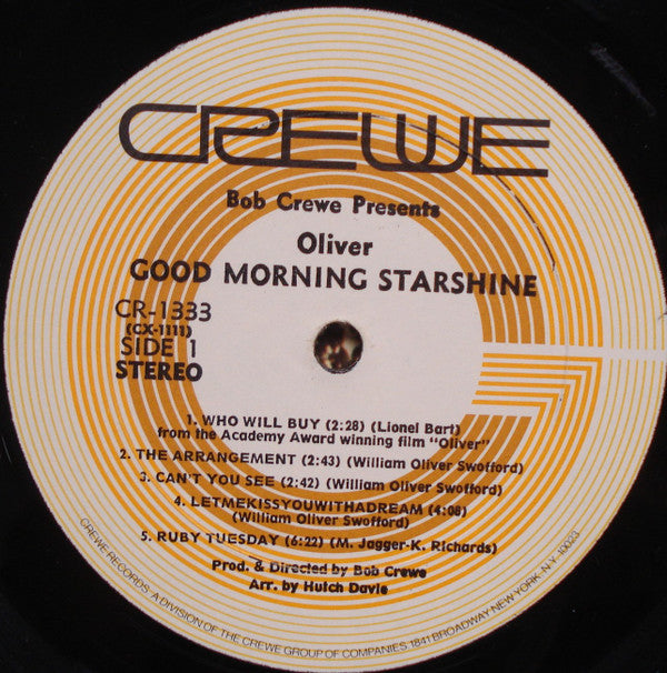 Oliver (6) : Good Morning Starshine (LP, Album, All)