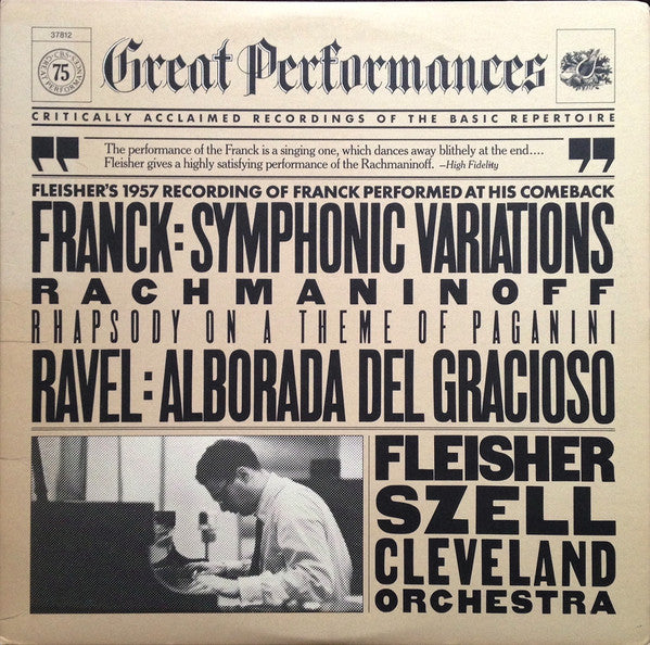 Franck* / Ravel* / Rachmaninoff* / Fleisher*, Szell*, Cleveland Orchestra* : Franck: Symphonic Variations / Rachmaninoff: Rhapsody On Paganini (LP, Album, Comp, Mono, RM)