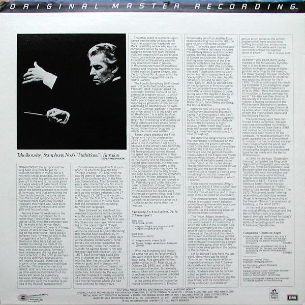 Tchaikovsky* / Berlin Philharmonic* / Karajan* : Symphony No. 6 (“Pathétique”) (LP, Album, RE, RM)