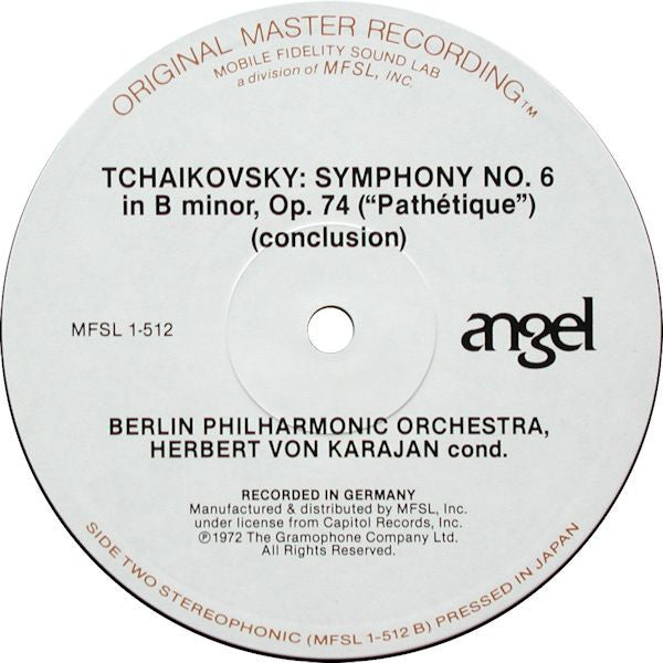 Tchaikovsky* / Berlin Philharmonic* / Karajan* : Symphony No. 6 (“Pathétique”) (LP, Album, RE, RM)