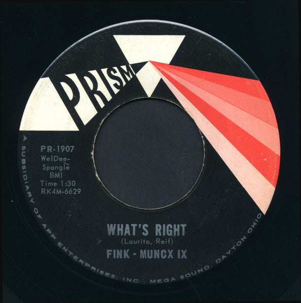 Fink-Muncx Nine : What's Right  /  Coffee, Tea, Or Me  (7", Single)