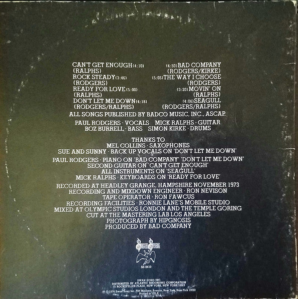 Bad Company (3) : Bad Company (LP, Album, VSR)