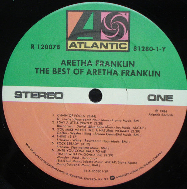 Aretha Franklin : The Best Of Aretha Franklin (LP, Comp, Club, RCA)