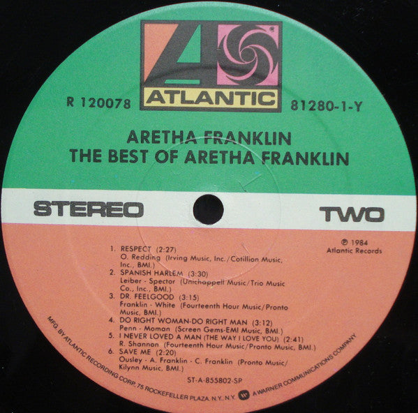 Aretha Franklin : The Best Of Aretha Franklin (LP, Comp, Club, RCA)