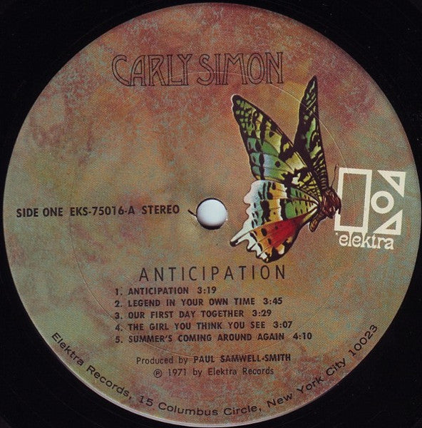 Carly Simon : Anticipation (LP, Album, Pit)