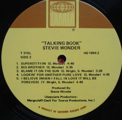 Stevie Wonder : Talking Book (LP, Album, RP, Hol)
