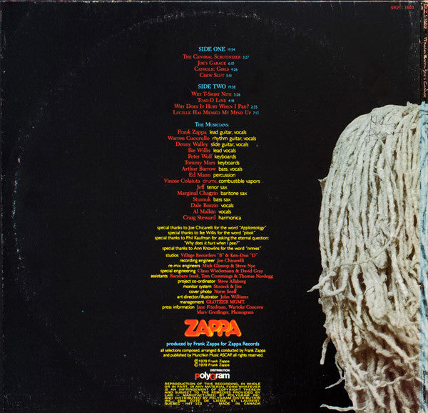 Zappa* : Joe's Garage Act I (LP, Album, Gat)