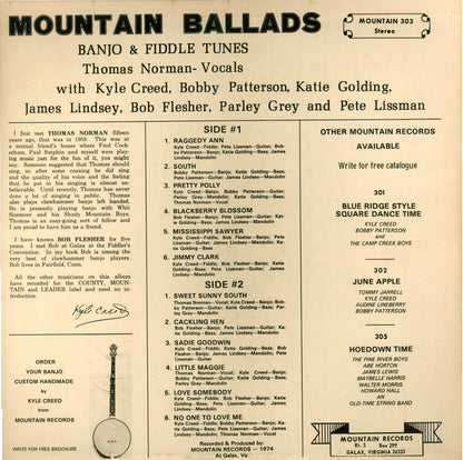 Kyle Creed, Bobby Patterson (3), Thomas Norman* : Mountain Ballads (LP, Album)
