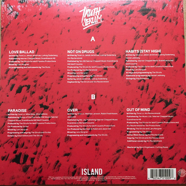 Tove Lo : Truth Serum (10", EP, RSD, Ltd, RE, Pin)