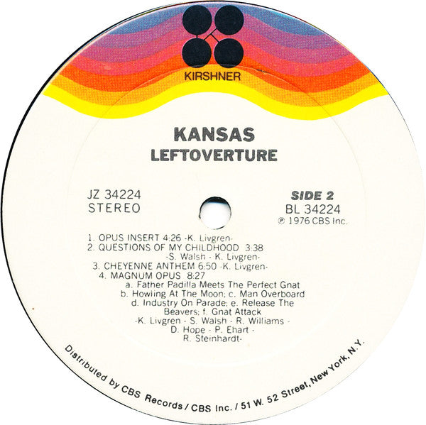 Kansas (2) : Leftoverture (LP, Album, Kee)