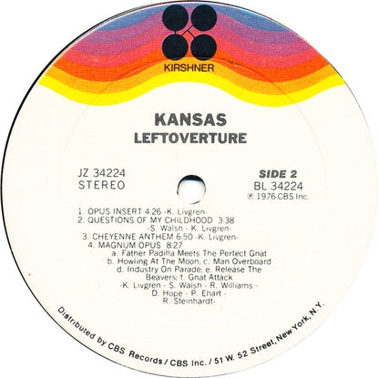 Kansas (2) : Leftoverture (LP, Album, Kee)