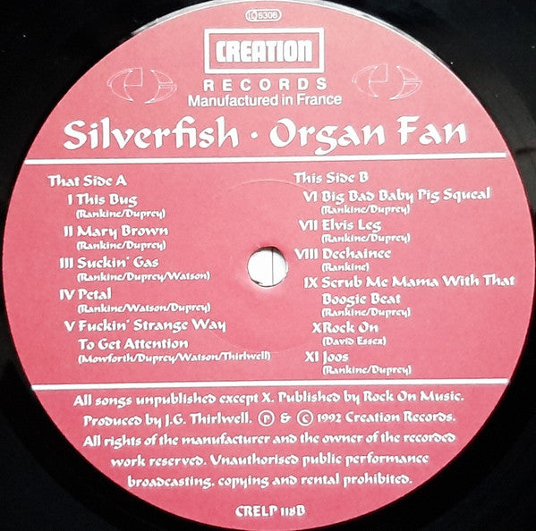 Silverfish : Organ Fan (LP, Album + 7", Single + Ltd)