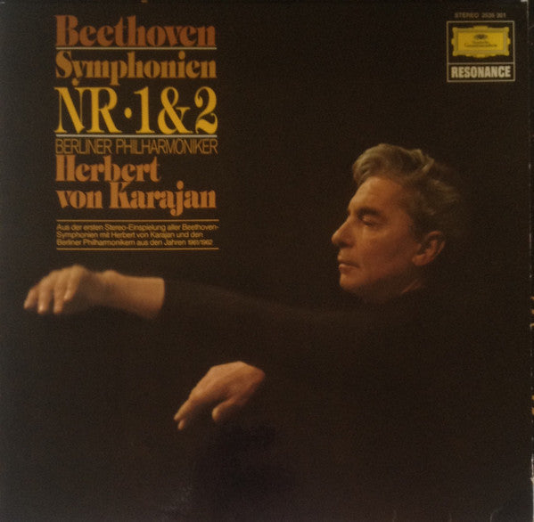 Beethoven*, Berliner Philharmoniker, Herbert von Karajan : Symphonien Nr・1 & 2 (LP, RE)