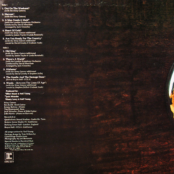 Neil Young : Harvest (LP, Album, RE, Gat)