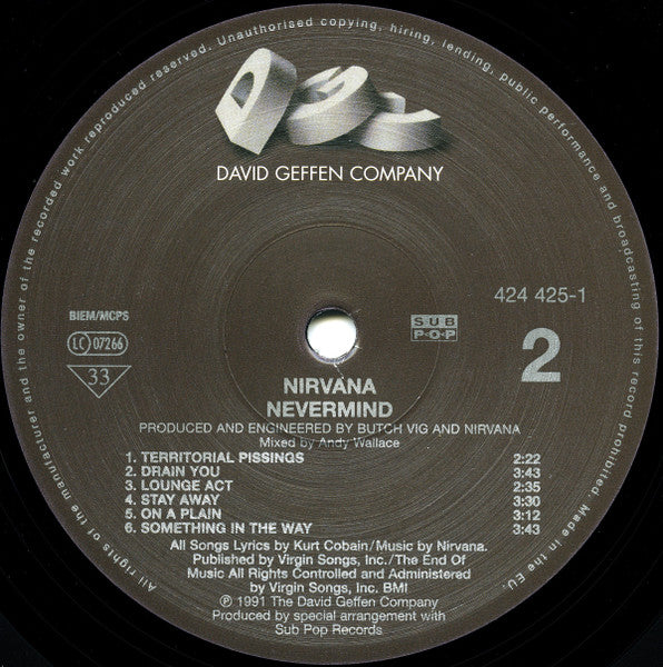 Nirvana : Nevermind (LP, Album, RE, RP, 180)
