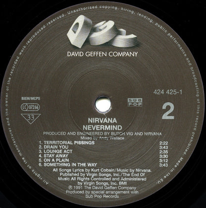 Nirvana : Nevermind (LP, Album, RE, RP, 180)