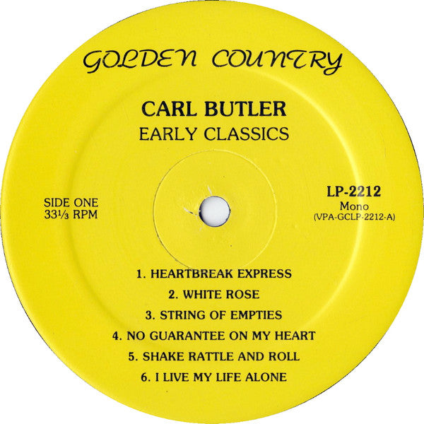 Carl Butler : Early Classics (LP, Comp, Mono)