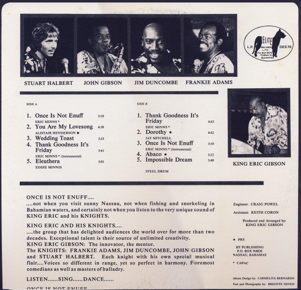 King Eric And His Knights : When You Visit The Bahamas... Once Is Not Enuff... (LP, Album)