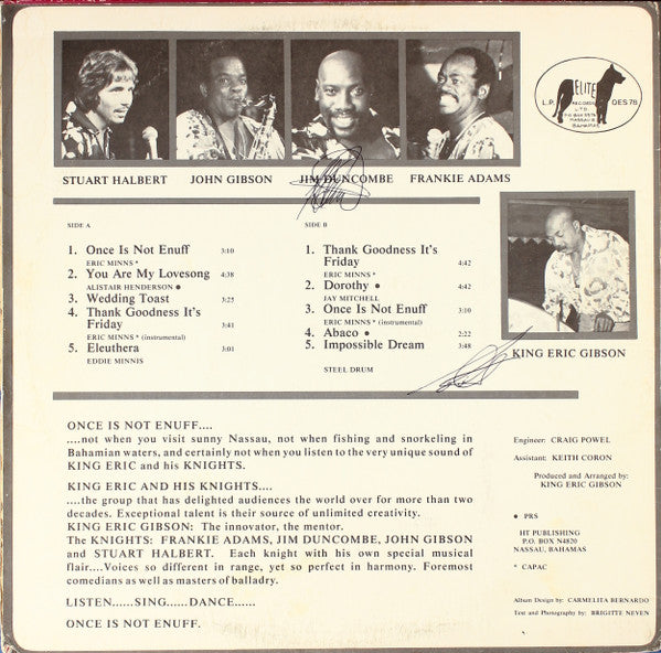 King Eric And His Knights : When You Visit The Bahamas... Once Is Not Enuff... (LP, Album)