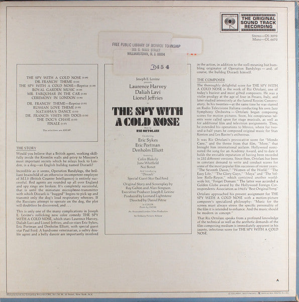 Riz Ortolani : The Spy With A Cold Nose (LP)