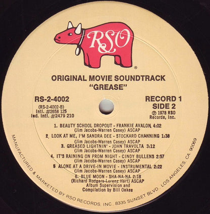 Various : Grease (The Original Soundtrack From The Motion Picture) (2xLP, Album, Mon)