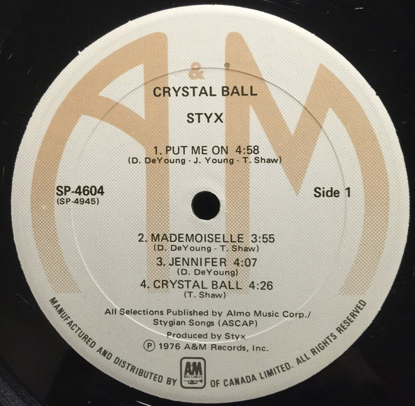 Styx : Crystal Ball (LP, Album)